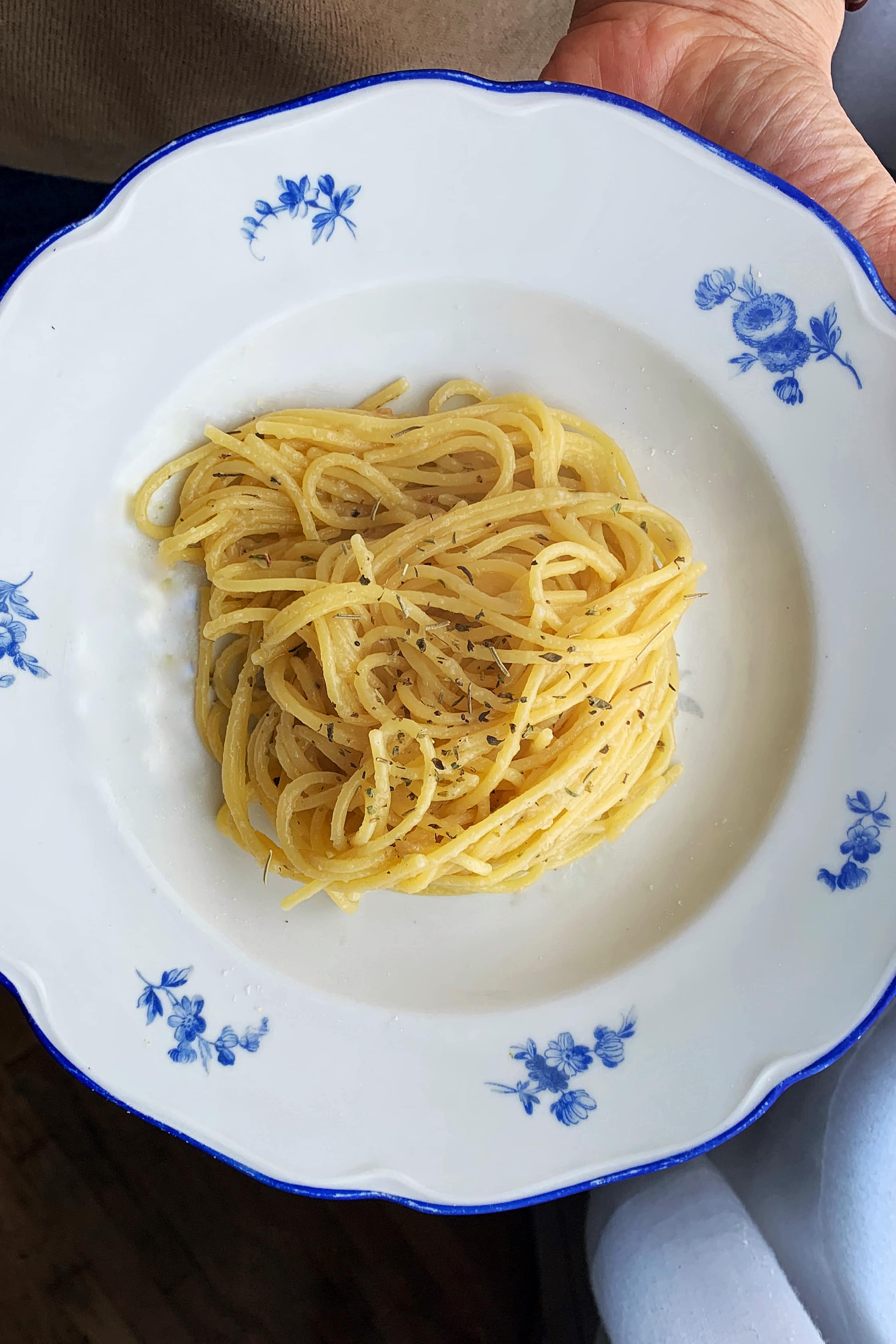 pasta with salted anchovies